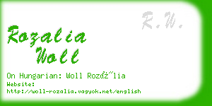 rozalia woll business card